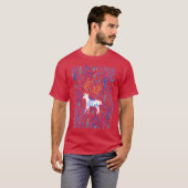 ブルーの家族のDeericorn Tシャツ (正面フル)