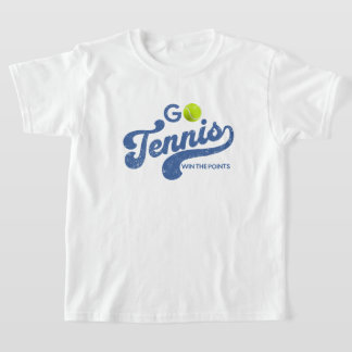 ブルーの少年TシャツのGoTennis Tシャツ