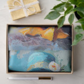 ブルーの帽子をかぶった気まぐれなガチョウのデコパージュ 薄葉紙 (ギフト)