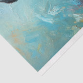 ブルーの帽子をかぶった気まぐれなダックのデコパージュ 薄葉紙 (詳細)