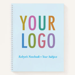 ブルーの手書き練習ノート カスタムロゴ ノートブック