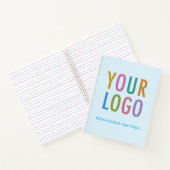 ブルーの手書き練習ノート カスタムロゴ ノートブック (内部)