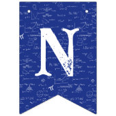 ブルーの数学の公式 卒業おめでとう バンティングフラッグ (第3の旗)