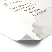 ブルーの最初の誕生日マイルストーンのタイムライン ポスター (角)