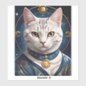 ブルーの服を着たリーガルアメリカン・ショートヘア シール (シート)