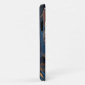 ブルーの服を着たリーガルアメリカン・ショートヘア Case-Mate iPhoneケース (裏面/右)