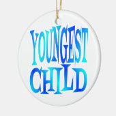 ブルーの末っ子文字 セラミックオーナメント (左)