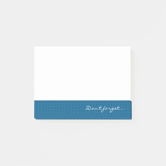 ブルーの柄のDon't+Forget ポストイット (正面)