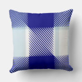 ブルーの格子縞 クッション (裏面)