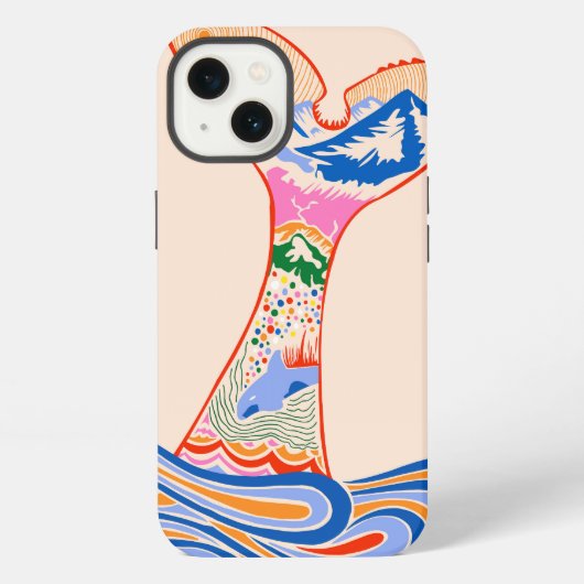ブルーの気分、ブルーの色調 iPhoneケース (裏面)