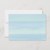 ブルーの水彩ストライプ アドバイス カード ベビーシャワー (裏面)