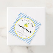 ブルーの水彩ストライプ リモンチェッロ フェイバータグ (インサイチュ)