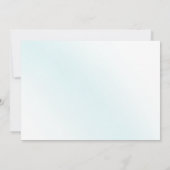 ブルーの水彩波ウェディング セーブザデート (裏面)