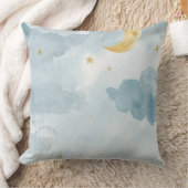 ブルーの水彩画のムーンスロー枕 - ミュージックのスキャン クッション (ブランケット)