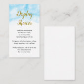 ブルーの水彩画 | ベビーシャワーのディスプレイカード エンクロージャーカード (正面/裏面)