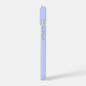 ブルーの水彩花束のラスティックデザイン iPhone 15ケース (左側面)