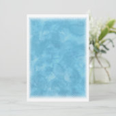 ブルーの水彩 ベイビーシャワーの背景 招待状 (スタンド正面)