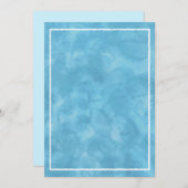 ブルーの水彩 ベビーシャワー 長方形 テンプレート (正面/裏面)