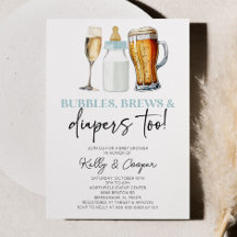 ブルーの泡が生えオムツも！赤ちゃんシャワー