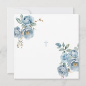 ブルーの洗礼招待状テンプレート 招待状 (裏面)