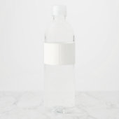 ブルーの海岸の貝殻のウェディング ペットボトルラベル (裏面)