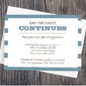 ブルーの海軍ストライプ アフターパーティー カード