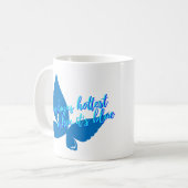 ブルーの熱い恋愛マグカップ コーヒーマグカップ (正面左)