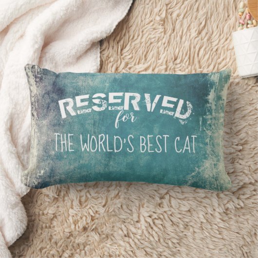 ブルーの猫引用文専用動揺して ランバークッション (ブランケット)