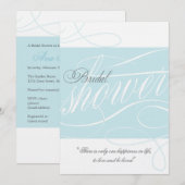 ブルーの結婚前お披露目パーティー招待状 招待状 (正面/裏面)