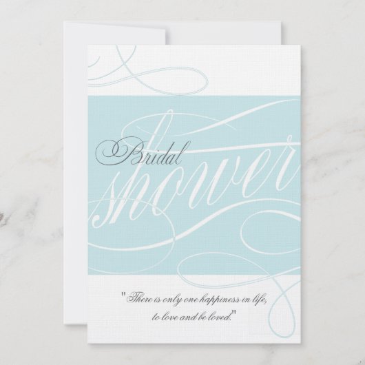 ブルーの結婚前お披露目パーティー招待状 招待状 (正面)