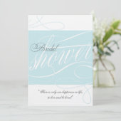 ブルーの結婚前お披露目パーティー招待状 招待状 (スタンド正面)