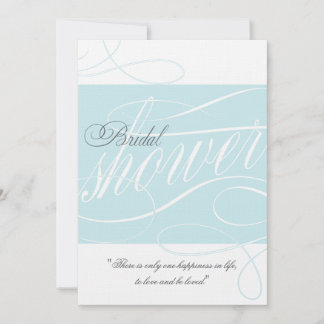 ブルーの結婚前お披露目パーティー招待状 招待状