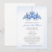 ブルーの結婚式前お披露目招待状 招待状 (正面/裏面)