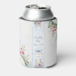 ブルーの結婚式前シャワーのキャンドルギフト 缶クーラー