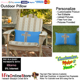 ブルーの背景が付いたクロスアウトドアピロー アウトドアクッション