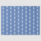 ブルーの背景にホワイトパイナップル 薄葉紙 (正面)