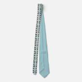 ブルーの背景のロイヤル プリント プードルのネクタイ ネクタイ (裏面)