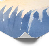 ブルーの色合いのアメリカ湾ビーチビュー ポスター (角)