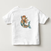 ブルーの色合いのリトルマーメイド トドラーTシャツ (裏面)