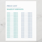 ブルーの色合い, メイクアップアーティストの広告 チラシ (裏面)