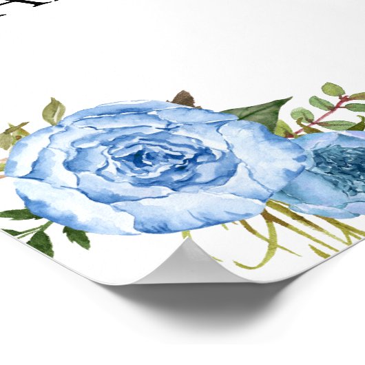 ブルーの花でお姫様を祝福してくれてありがとう ポスター (角)