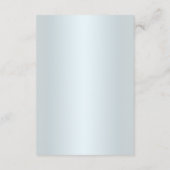 ブルーの花と蝶の結婚式 安全対策 エンクロージャーカード (裏面)