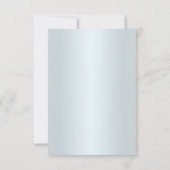 ブルーの花と蝶の返信カード 出欠カード (裏面)