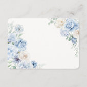 ブルーの花のハイドランジアの植物の花の詳細 エンクロージャーカード (裏面)