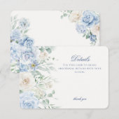 ブルーの花のハイドランジアの植物の花の詳細 エンクロージャーカード (正面/裏面)