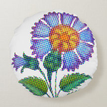ブルーの花のハーフトーン ファインアート