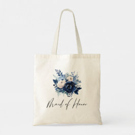 ブルーの花のブライズメイド トートバッグ