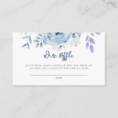 ブルーの花のプリンセスシャワー ワインくじ エンクロージャーカード (正面)