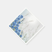 ブルーの花のベイビー イン ブルーム シャワー スタンダードカクテルナプキン (角)