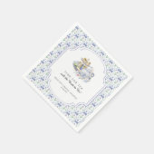 ブルーの花の乙女のような ティーパーティー ブライダルシャワー スタンダードカクテルナプキン (角)